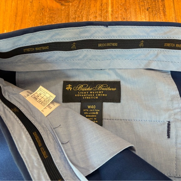 Brooks Brothers Mens Advantage Chino stretch Shorts. Sharp‎ blue. Size 40 - Picture 1 of 6